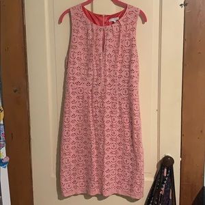 Mid Length Pink Lace Dress